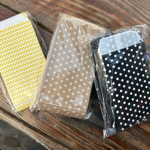 Polka Dot and Chevron Paper Bags Set